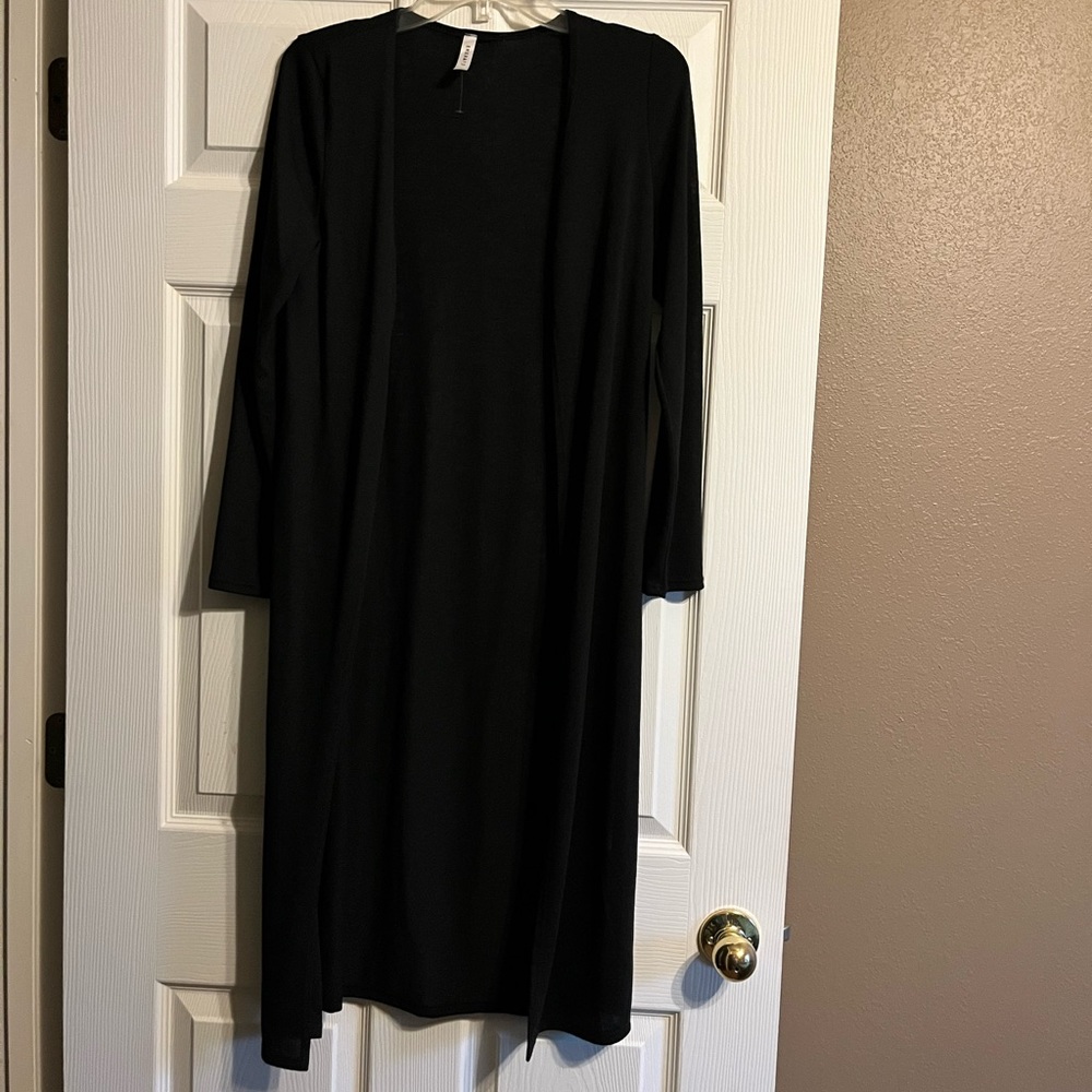 Black cardigan